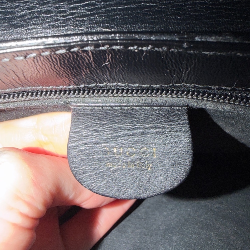 Vintage Gucci black leather bag with Certification of Authenticity - Picture 9 of 16
